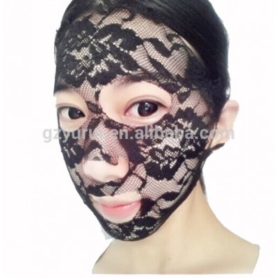 Skin Care Spa Hydrating Moisturizing Firming Black Lace Face Mask