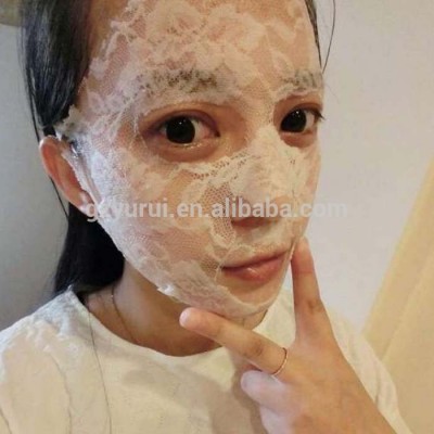 Face Slimming Lifting Whitening Collagen Mask White Lace Moisturizing Facial Mask